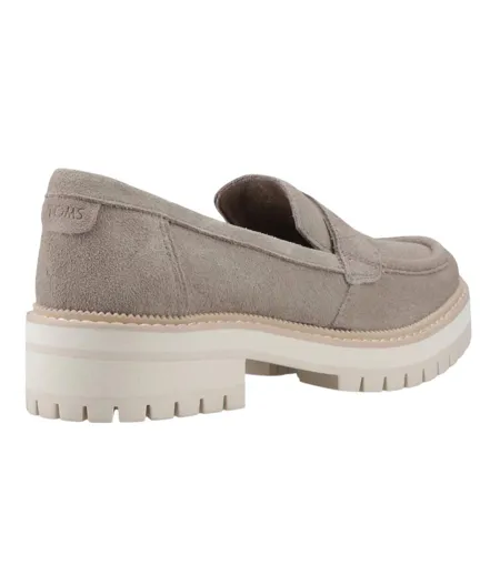 Womens/ladies Cara Leather Loafers Dune Toms