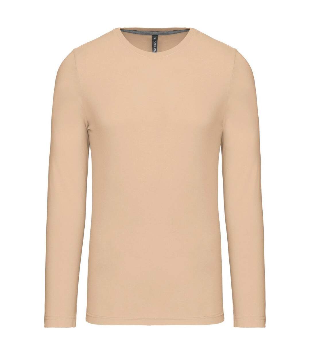 T-shirt manches longues col rond - K359 - beige - homme