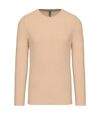 T-shirt manches longues col rond - K359 - beige - homme