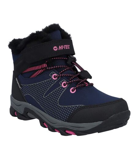Chaussures Montantes De Marche Jackdaw Enfant Bleu Marine Gris Foncé Magenta Hi-Tec