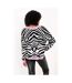 Brave Soul Womens/Ladies Zebra Pattern Collared Jumper () - UTUT1549