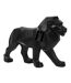 Statuette Déco Lion Origami 33cm Noir-4