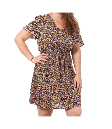 Robe Noir/Rose à Motifs Femme Vero Moda CURVE Easy RY0 - 42