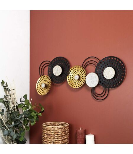 Décoration Murale en Métal Mirage 63cm Noir & Doré