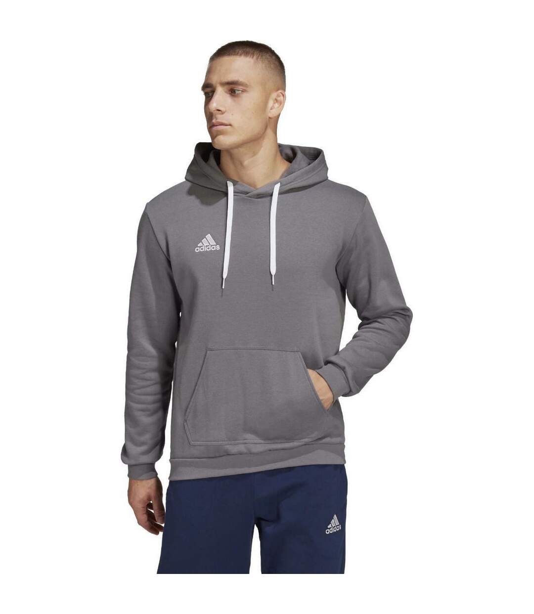 Sweat À Capuche Entrada Homme Gris Argenté Adidas-1