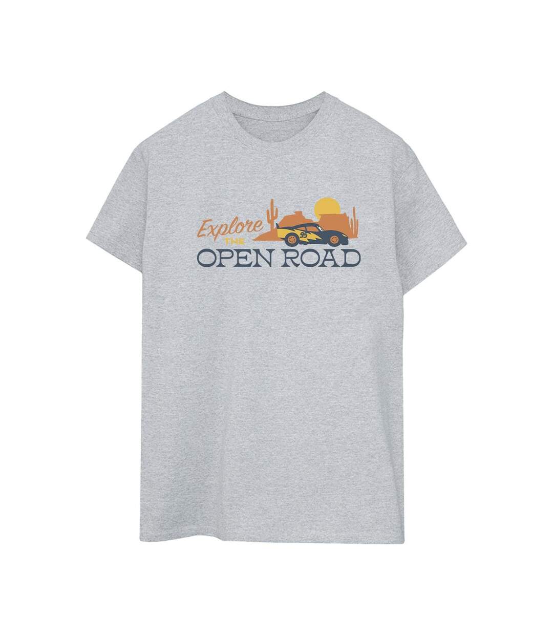 Disney - T-shirt CARS EXPLORE THE OPEN ROAD - Femme (Gris chiné) - UTBI16228-1