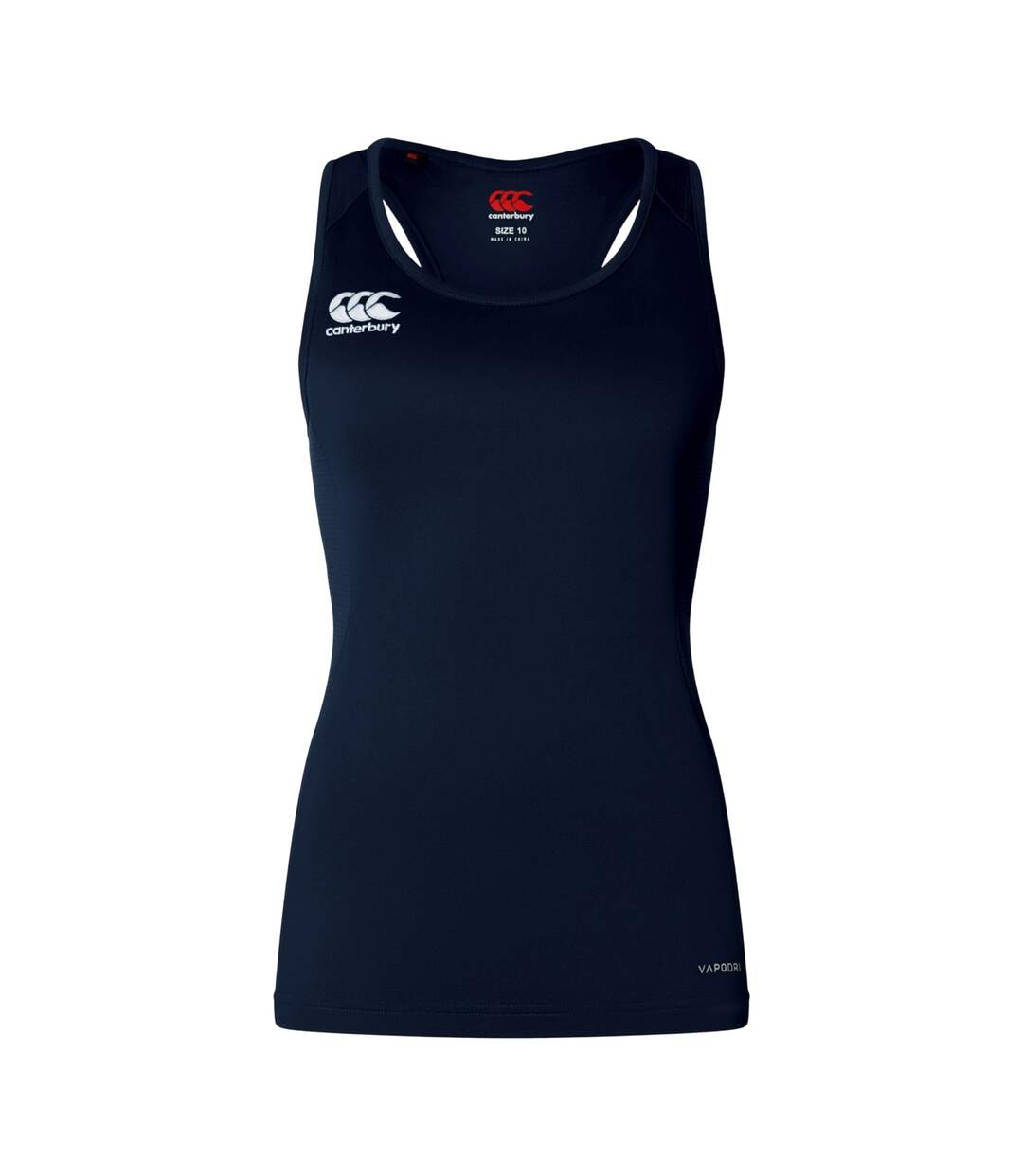 Womens/ladies Club Dry Racerback Tank Top Navy Canterbury-1