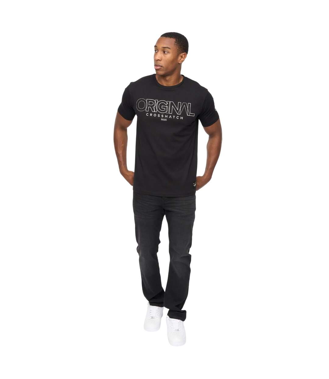 Mens Carrimoore T-shirt Black Crosshatch-1