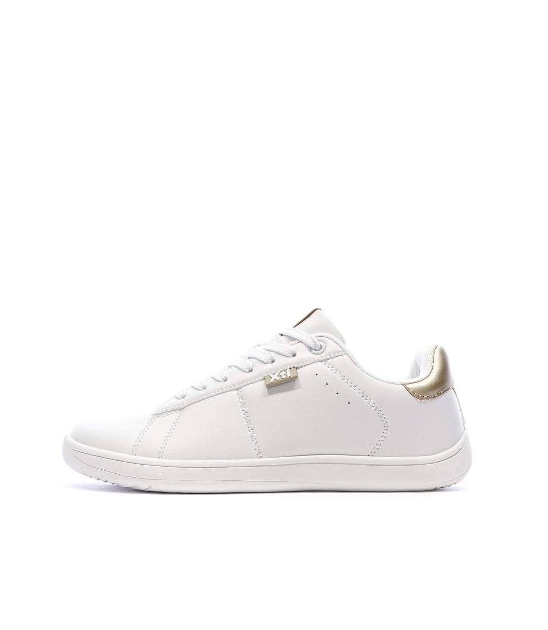 Baskets blanches/doré femme xti plata-1