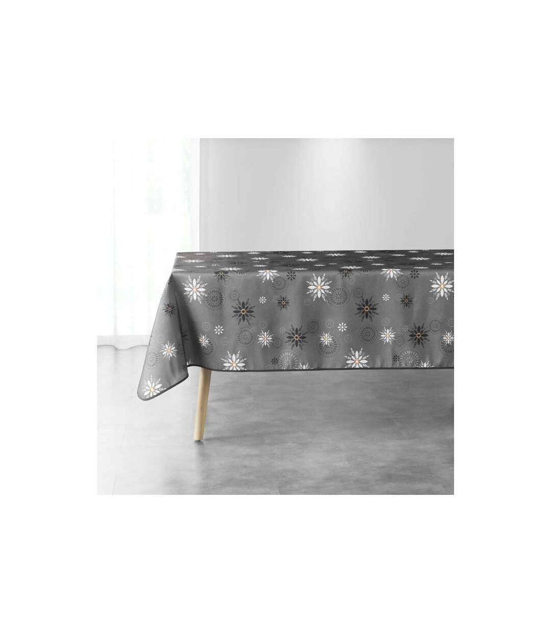 Nappe Imprimée Enchante 150x300cm Anthracite