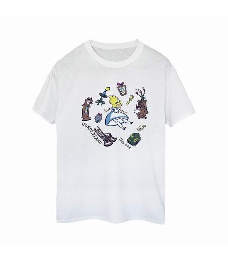 Disney - T-shirt ALICE IN WONDERLAND FALLING - Femme (Blanc) - UTBI8865