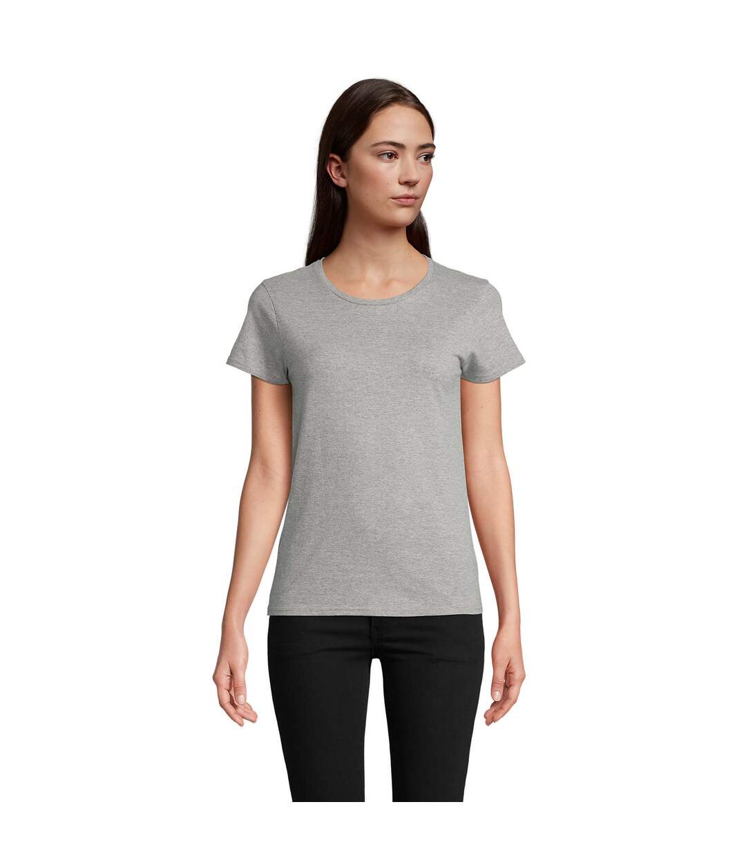 T-shirt Crusader Femme Gris Chiné SOLS-2