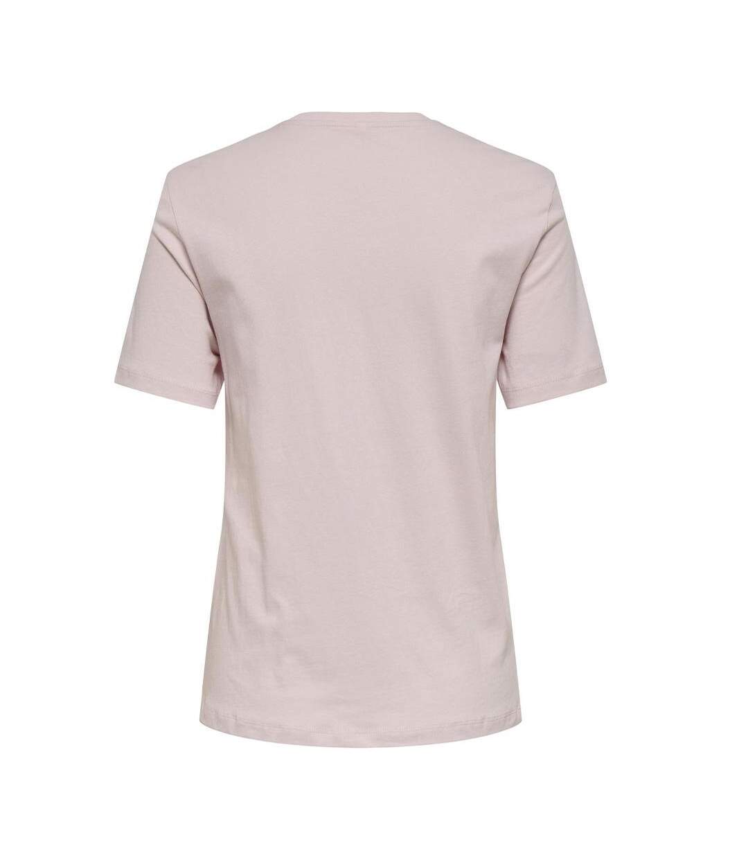 T-Shirt rose femme only lola-2