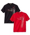 2er-Pack T-Shirts mit V-Ausschnitt Atlas For Men