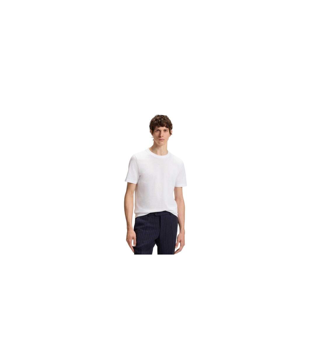 T-shirt Motif/style Bulles Homme Blanc Boss-1