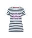 T-shirt Motif/style Losange Femme Noir Blanc Rose Lee Cooper-1