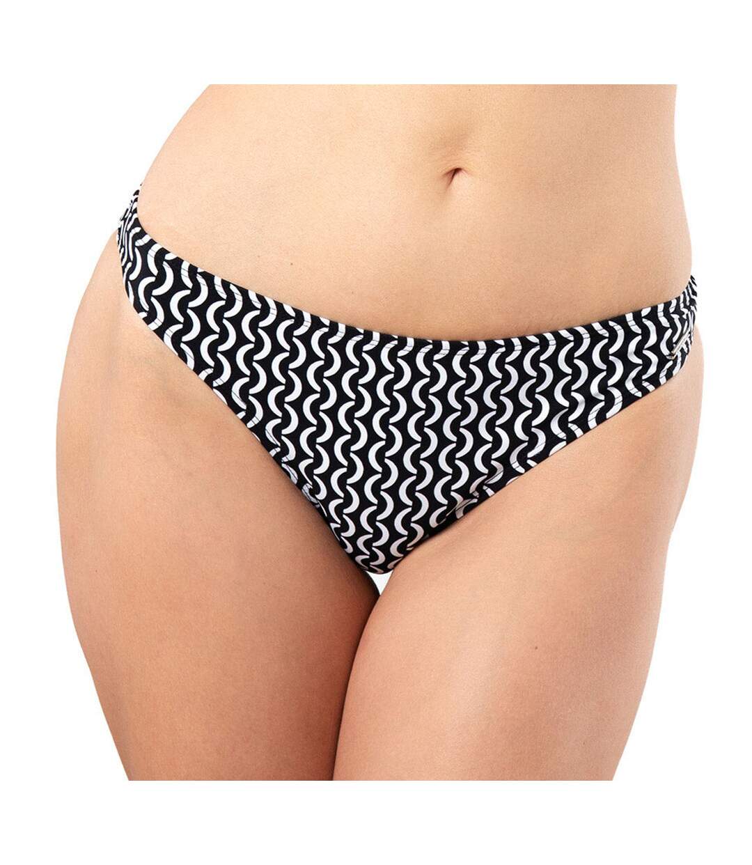 Bas de Bikini Noir/blanc Femme Sun Project Basic-1