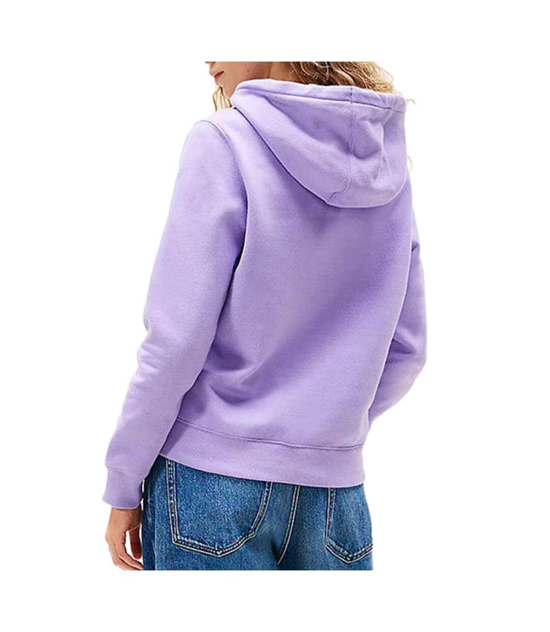 Sweat à capuche violet femme tommy hilfiger flag - m-2