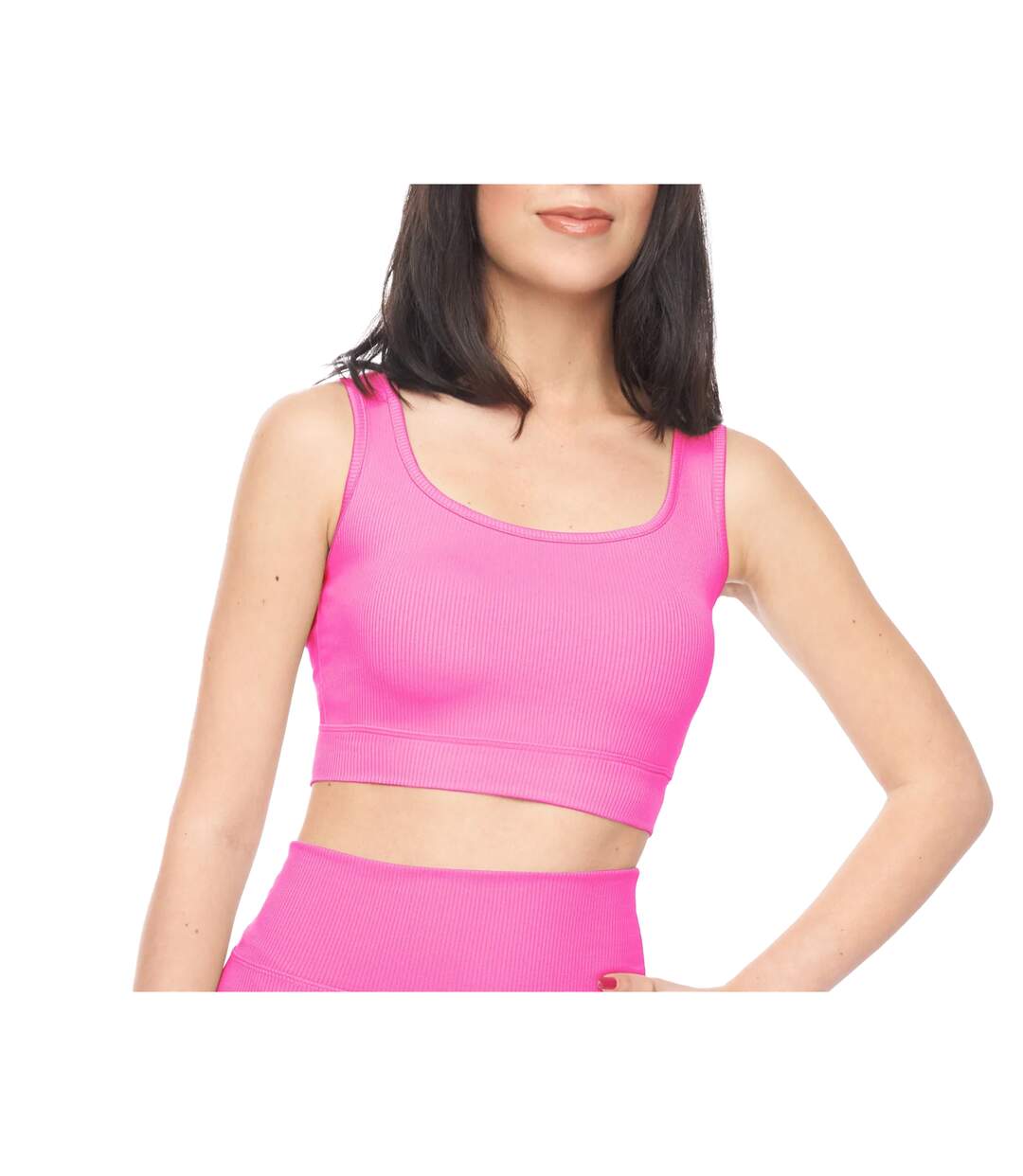 Brassière de sport roda femme fuchsia Lookus-1