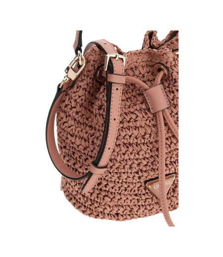 Ofelia Paperstraw Summer Bucket Bag One Size Pink Guess