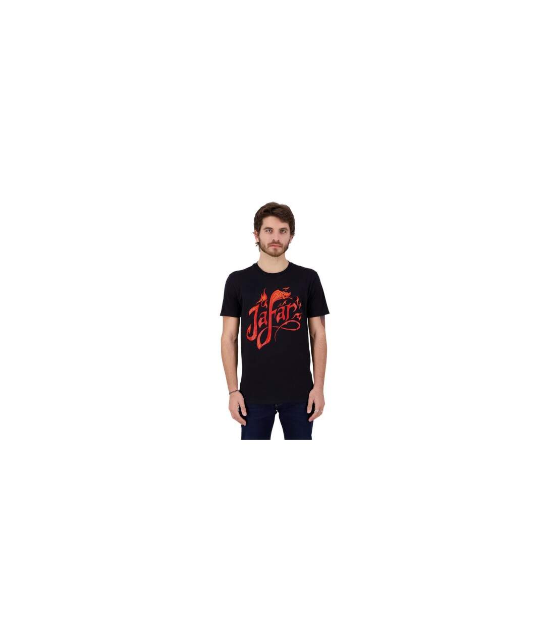 T-shirt Motif Jafar Homme Noir Aladdin-1