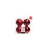 Pack of 4  Shatterproof plain christmas baubles  one size red Kaemingk