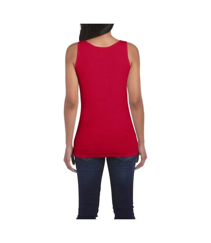 Gildan Ladies Soft Style Tank Top Vest (Cherry Red)