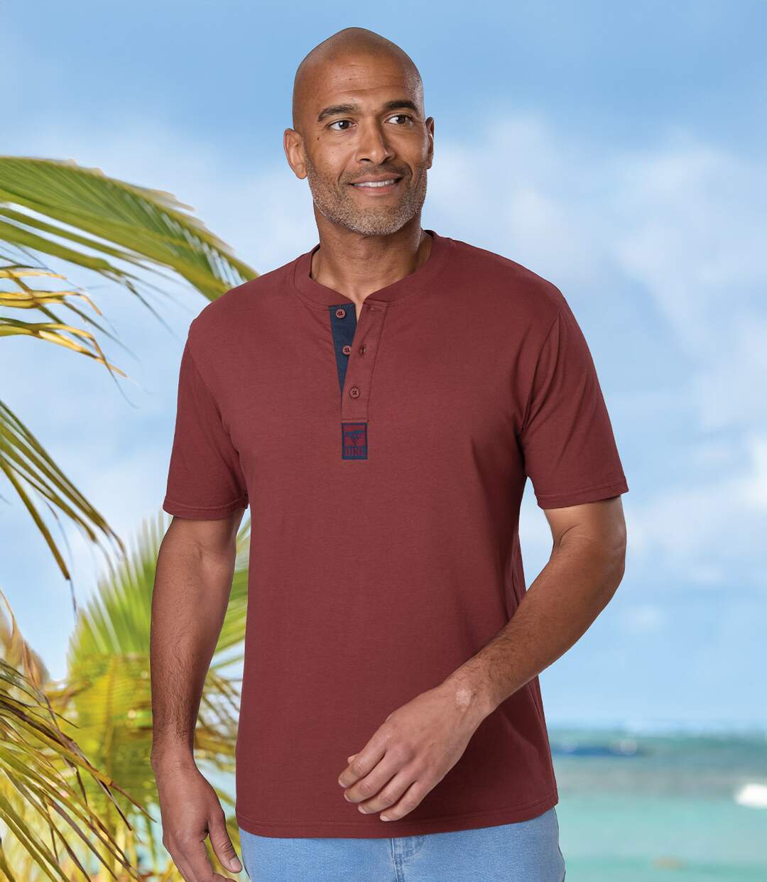 Set van 3 mooie T-shirts met knopenhals-2