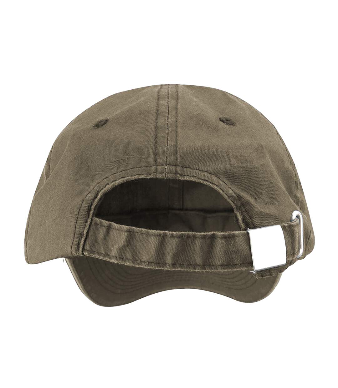 Result Washed Fine Line Cotton Baseball Cap With Sandwich Peak (Olive/Stone) - UTBC984-2