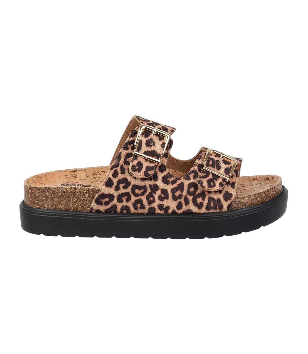 Sandales Motif/style Léopard Femme Beige Noir Biba-1