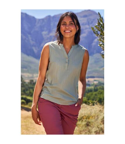 Mountain Warehouse Womens/Ladies Petra Sleeveless Shirt (Khaki Green) - UTMW353