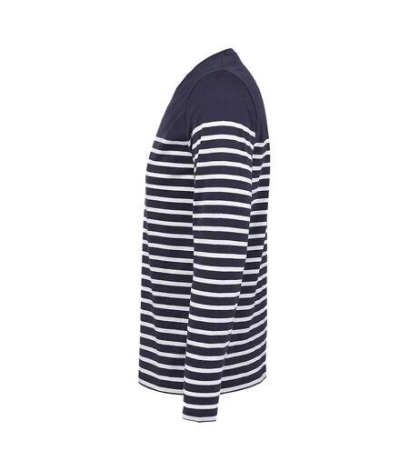 T-shirt Matelot Homme Bleu Marine Français Blanc SOLS