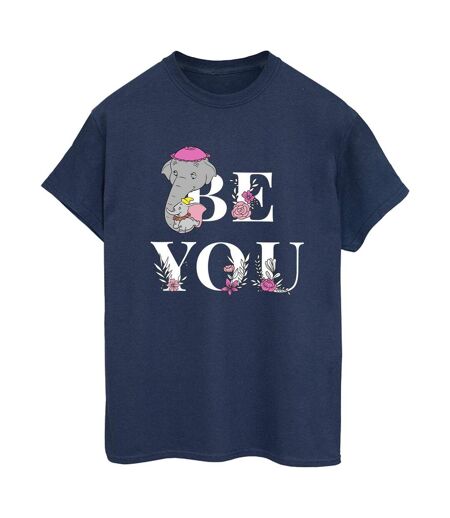 Disney - T-shirt DUMBO BE YOU - Femme (Bleu marine) - UTBI18319
