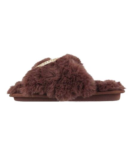 Chaussons Motif/style Lune Et Étoiles Femme Marron Biba