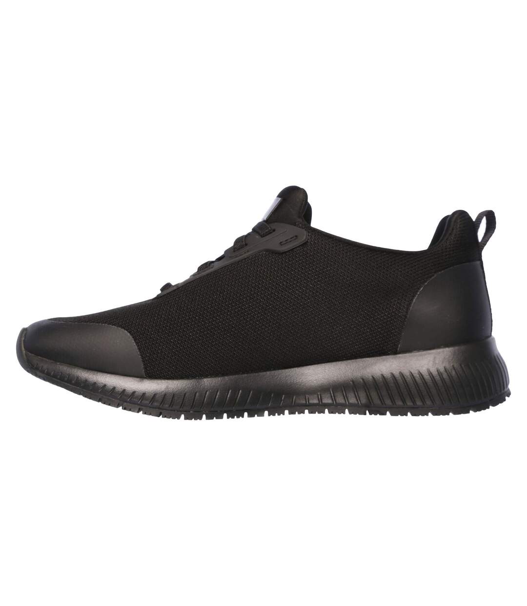Womens/ladies Squad Lace Up Safety Shoes Black Skechers-2