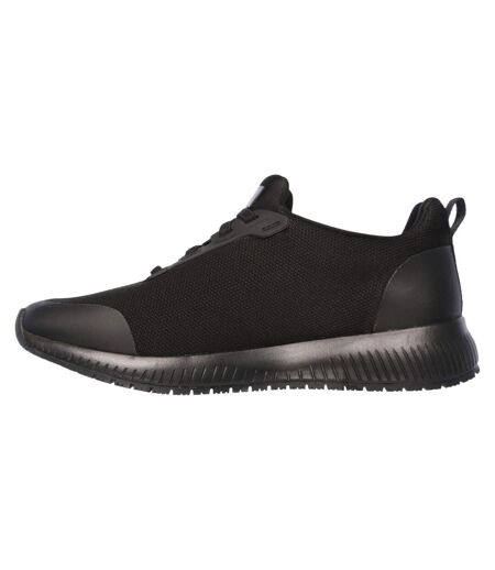 Womens/ladies Squad Lace Up Safety Shoes Black Skechers