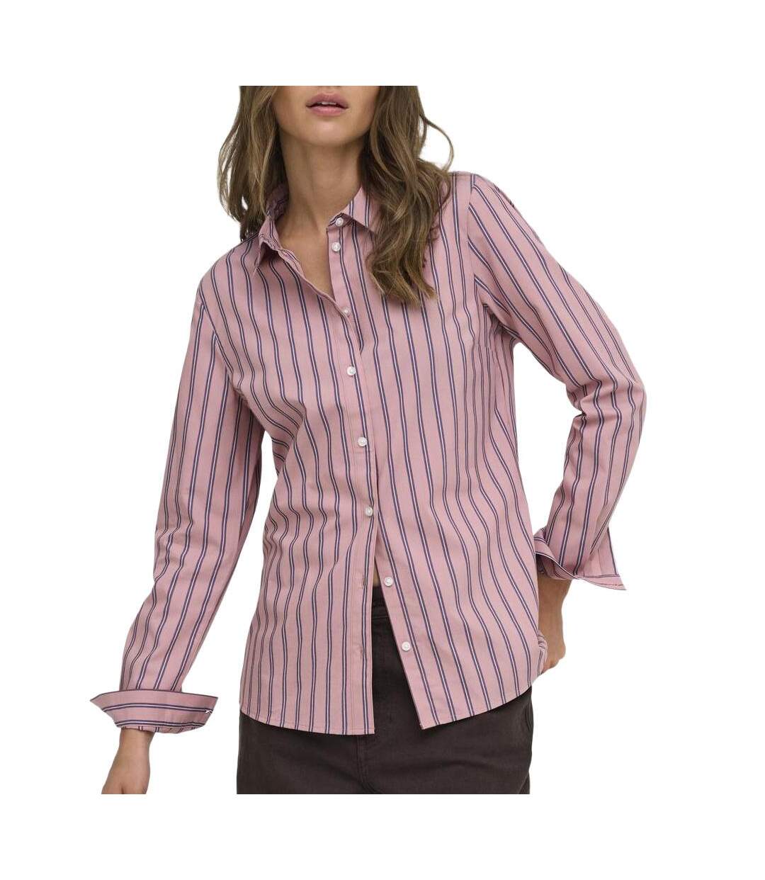 Chemise rose/bleu femme jdy mio-1