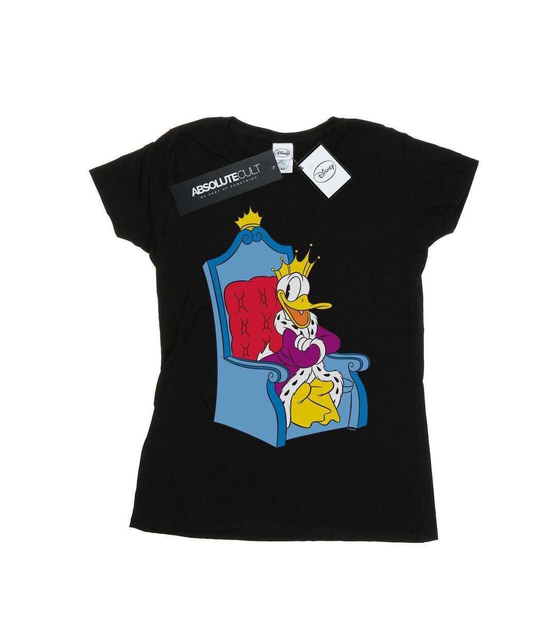 Disney T-shirt en coton Donald Duck King Donald pour femmes/femmes (Noir) - UTBI32205-1