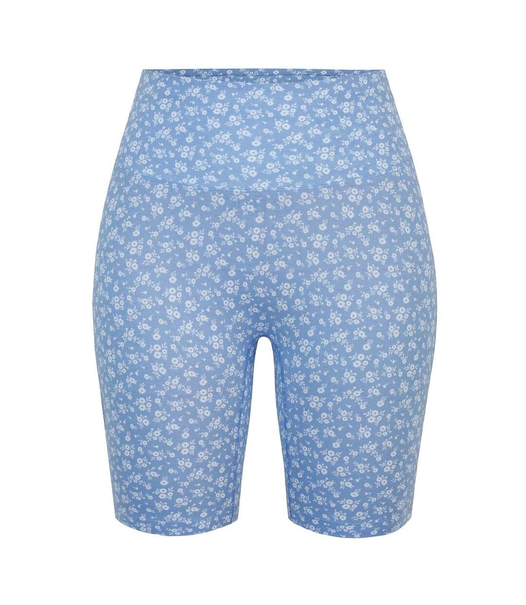 Womens/ladies High Waist Cycling Shorts Blue Miso-1