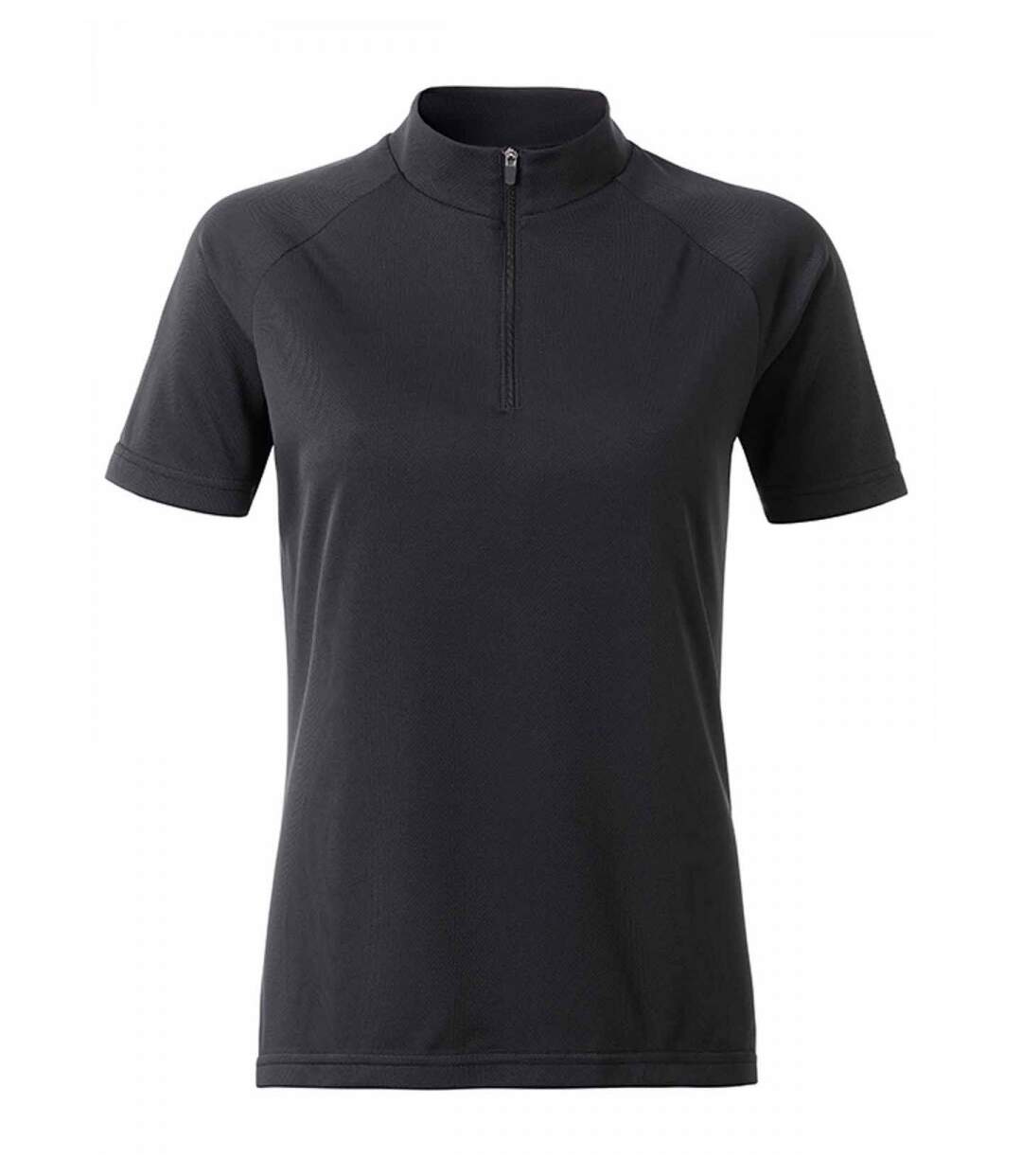 maillot cycliste zippé - FEMME - JN511 - noir-1