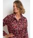 Blouse imprimée col V manches élastiquées-4