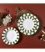 Lot de 6 Assiettes à Dessert Cleo 19cm Vert & Blanc-4