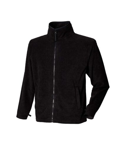 Henbury Mens Plain Fleece Jacket (Black)