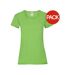 T-shirts Manches Courtes Femmes Vert Clair Fruit Of The Loom-1