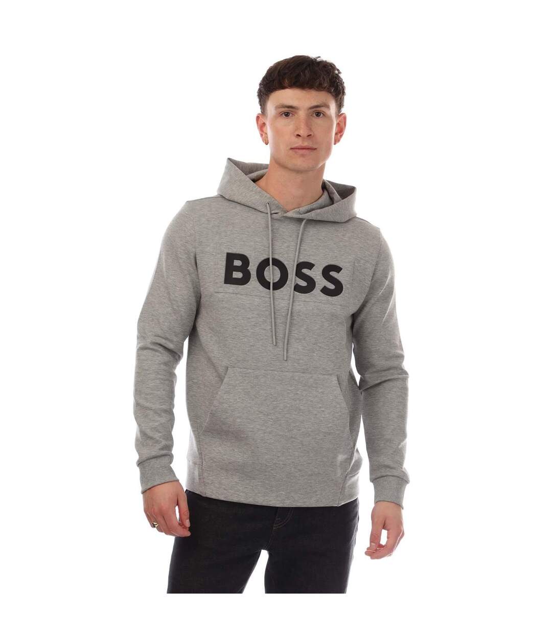Sweat À Capuche Soody Homme Gris Hugo Boss-2