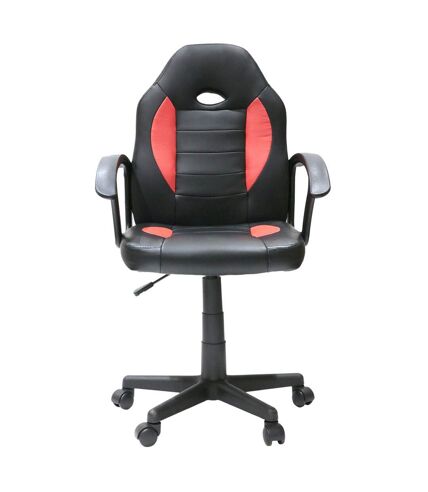 Chaise de bureau gaming Racer Obi - Hauteur réglable - Noir et rouge