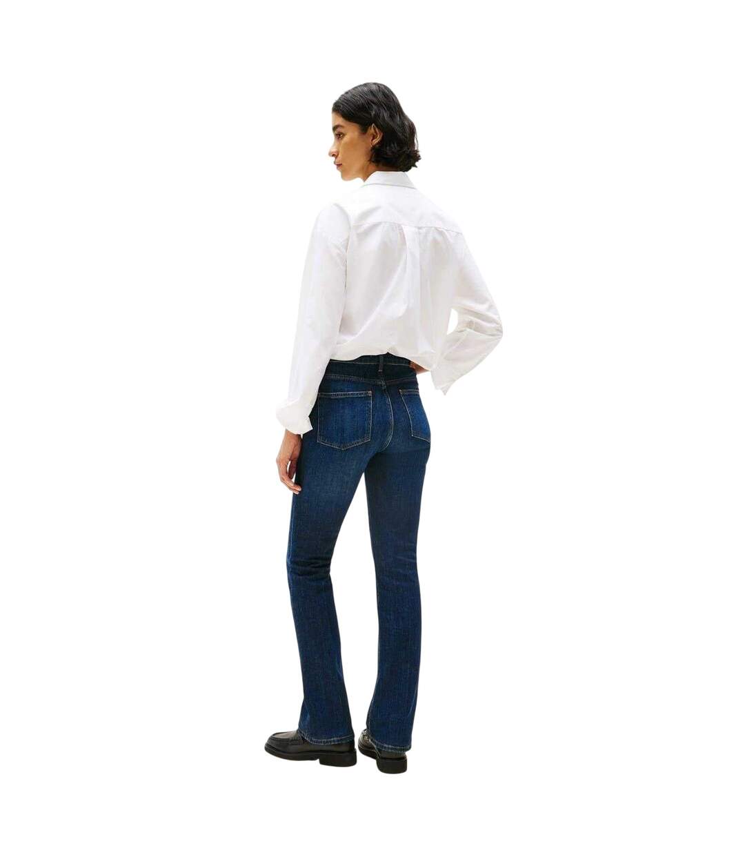 Womens/ladies Denim Regular Jeans Dark Blue Tommy Hilfiger-3