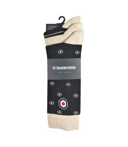 Chaussettes Motif/style Cachemire Homme Bleu Marine Beige Gris Lambretta