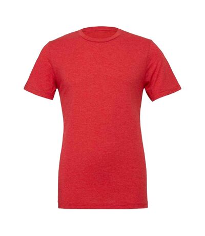 Unisex adults triblend crew neck t shirt light red Bella Canvas