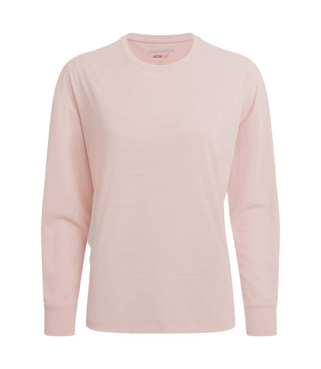 T-shirt Manches Longues Motif/style Quadrillage Femme Rose Pâle Craghoppers-3